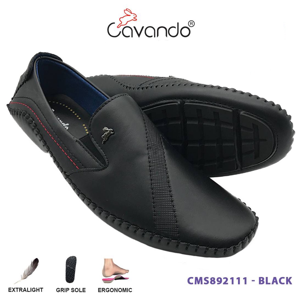 Cavando Men\'s PU Leather Loafer Shoes CMS892111 Black