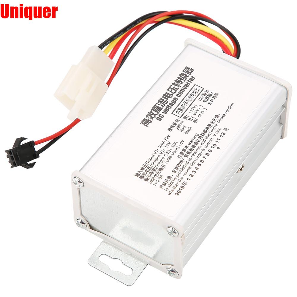 UTOPUS เอาต์พุต USB 5V2A ตัวแปลงไฟฟ้ากระแสตรง 24V-72V ถึง 12V10A ปลอดภัย เชื่อถือได้ โมดูลจ่ายไฟ DC-DC ผลผลิตที่มั่นคง โมดูลจ่ายไฟแบบลดแรงดัน แหล่งจ่ายไฟรถยนต์ ราคา 255 บาท*ส่งฟรี