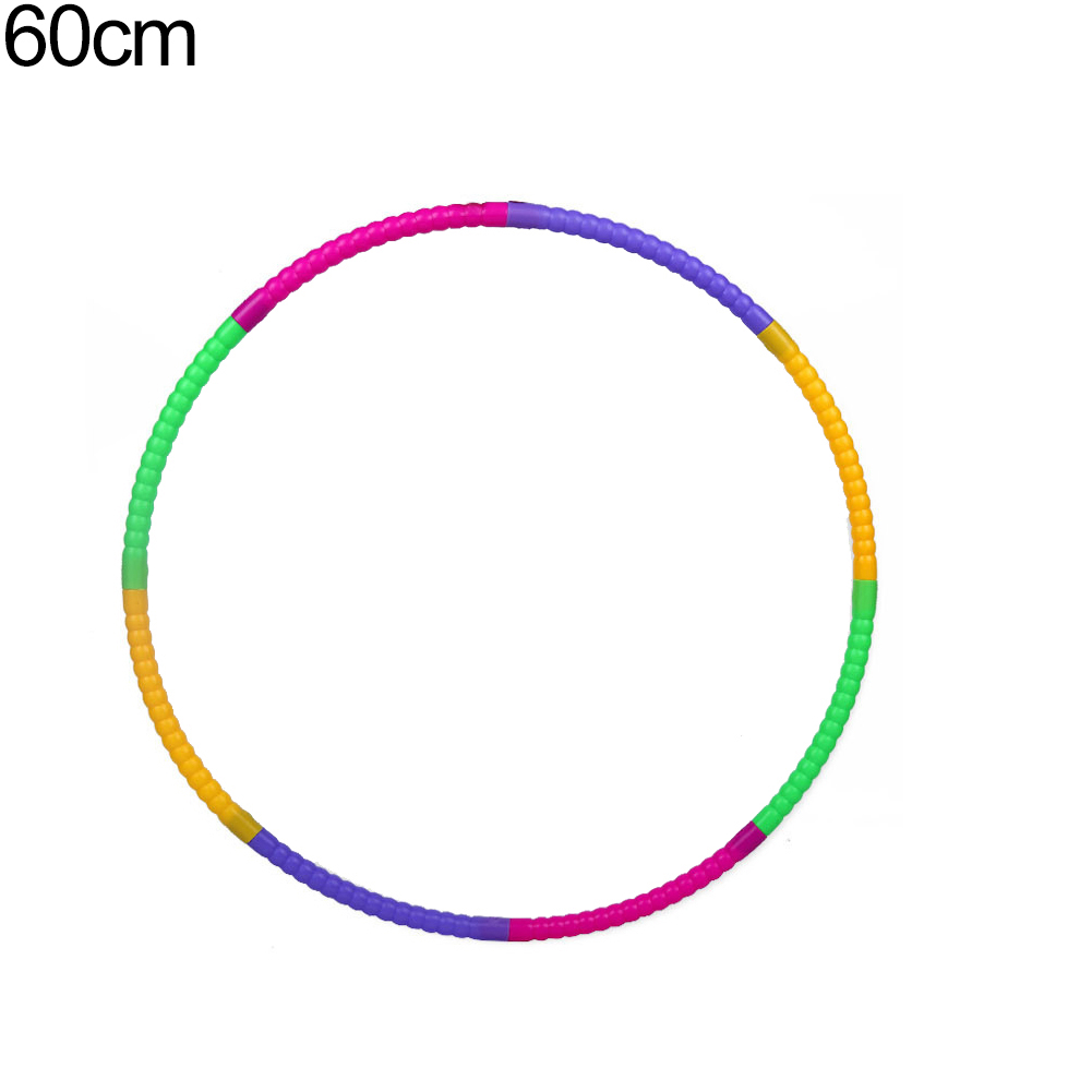 Có thể tháo rời 50/60cm đầy màu sắc nhựa Hula trẻ em thể dục của trẻ em thể thao Hoop công cụ