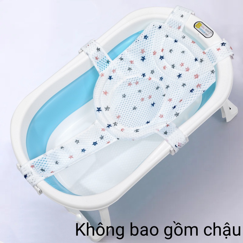 BERMA BABY võng lưới tắm bé giá đỡ bồn tắm chống trượt thoáng khí dùng cho trẻ sơ sinh gấp gọn