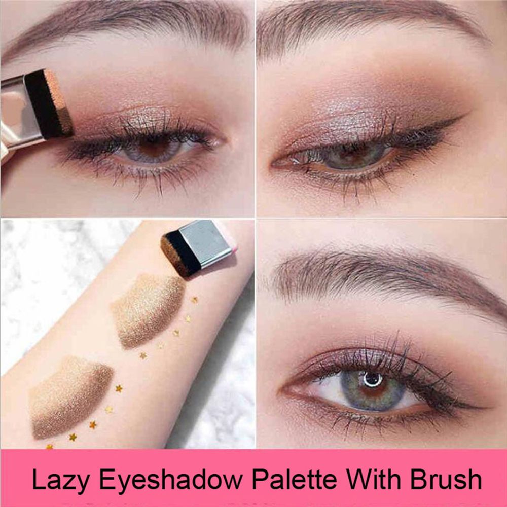 Heirstore60re4 long lanh Make-up gọng nhỏ dễ dàng để thực hiện hai-màu lười biếng Eyeshadow Bút vẽ mắt phấn mắt