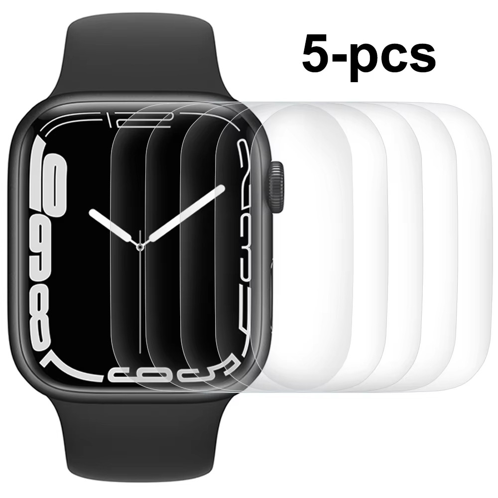 5PCS Hydrogel Film for Apple Watch 10 46mm 42mm Ultra 2 9 8 SE 7 6 5 3 HD Screen Protector For iWatc