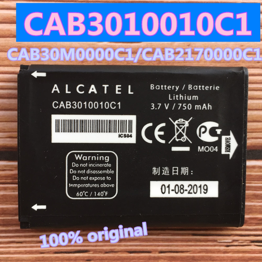 Booming 750mAh For Alcatel CAB3010010C1/CAB30M0000C1/CAB2170000C1 For ALCATEL One Touch 103 103A 105 105A
