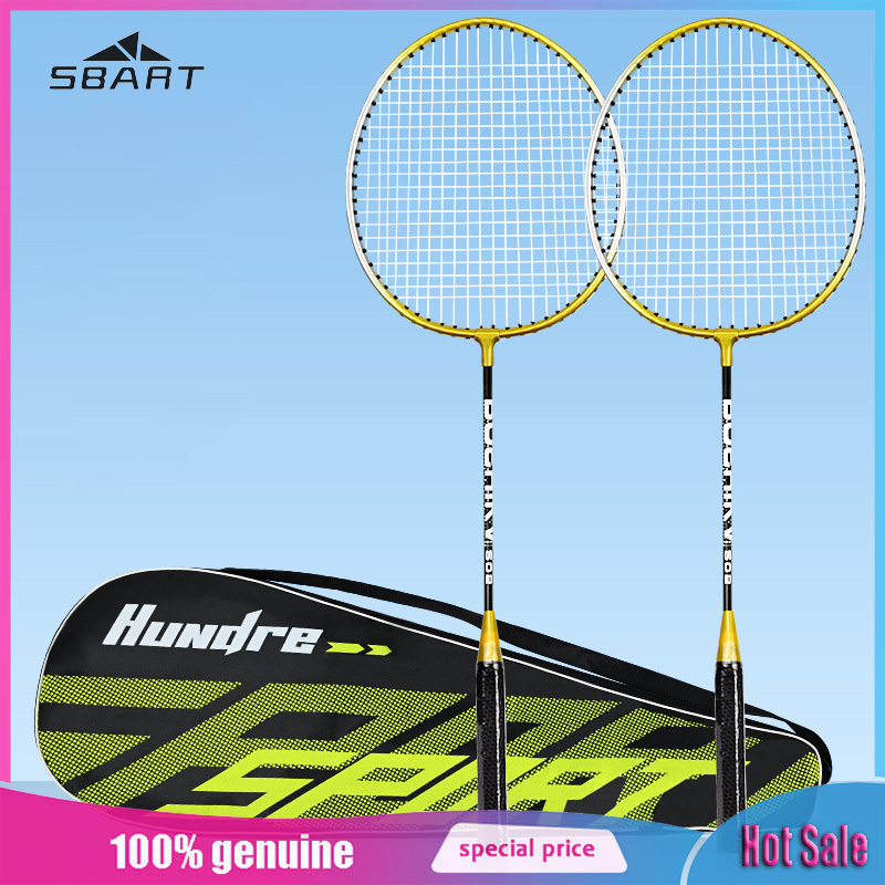 SBART junior practice entertainment alloy set amateur adult student badminton racket ราคา 143 บาท*ส่งฟรี