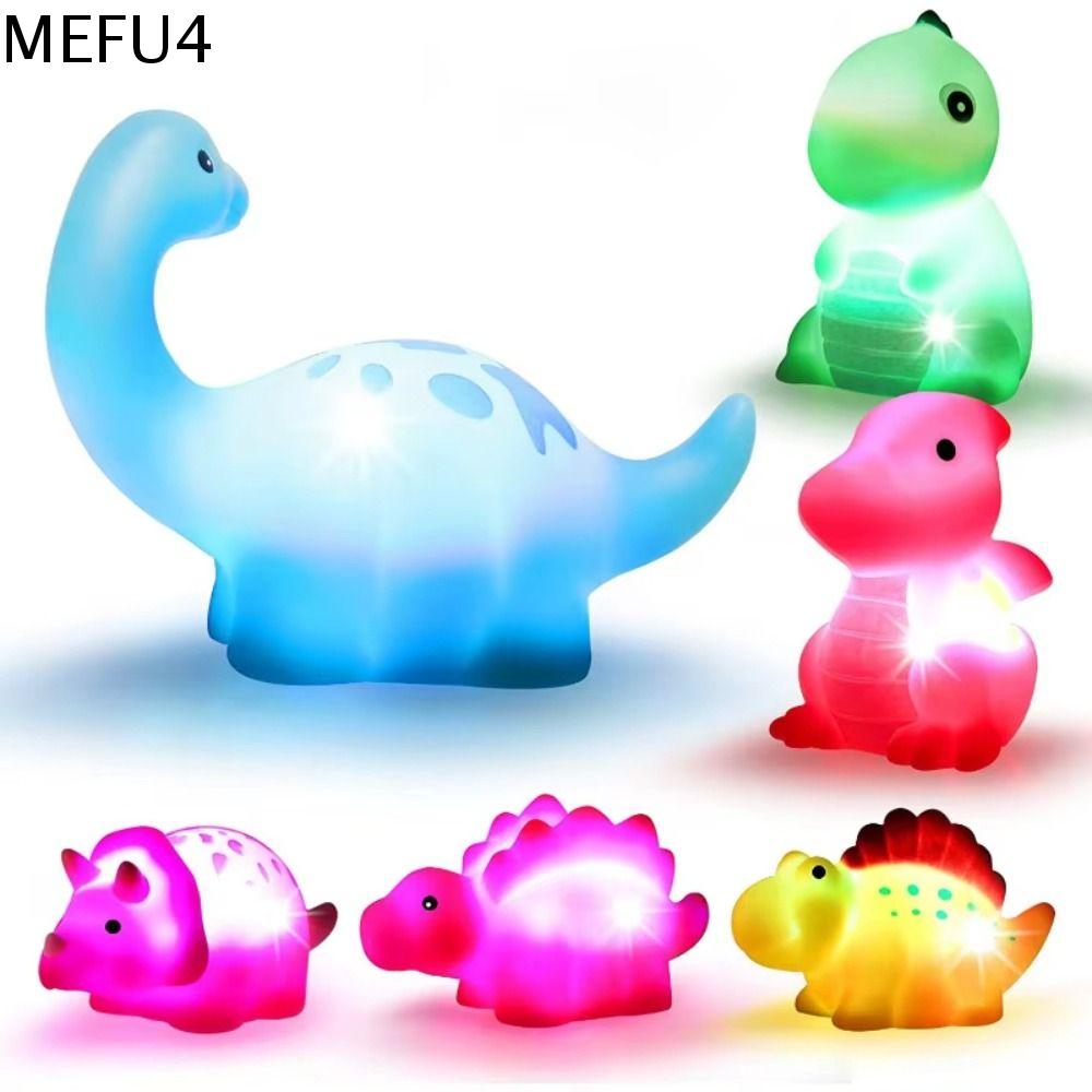 MEFU4 Khủng long phát sáng Đồ chơi bồn tắm khủng long Chơi nước Cảm ứng Đồ chơi nổi phát sáng Đồ chơi trẻ em Động vật dễ thương Đồ chơi tắm nổi Cậu bé Cậu gái