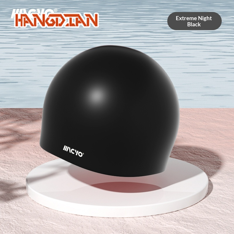 HANGDIAN Soft Silicone Swim Cap Waterproof Non-Slip Comfortable for Long Hair and Large Head Size ราคา 43 บาท*ส่งฟรี