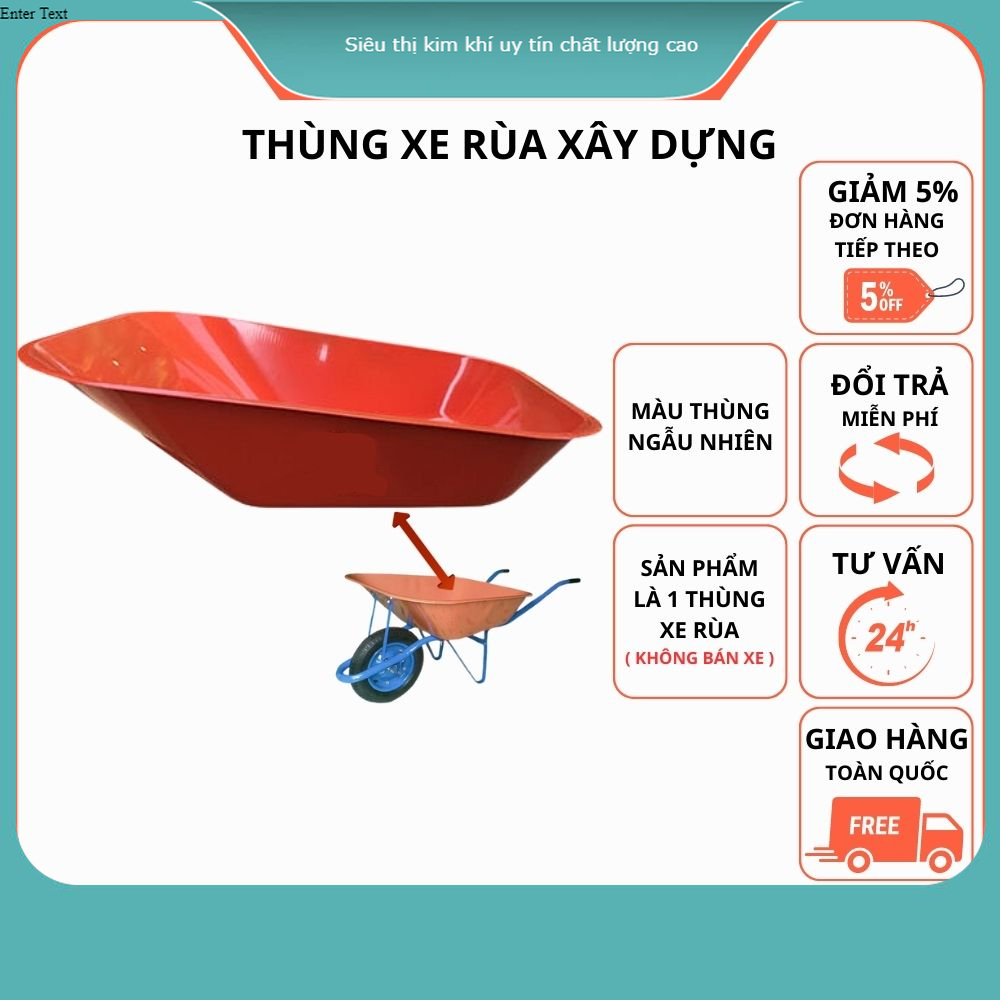 Thùng bồn máng xe rùa thợ xây dựng