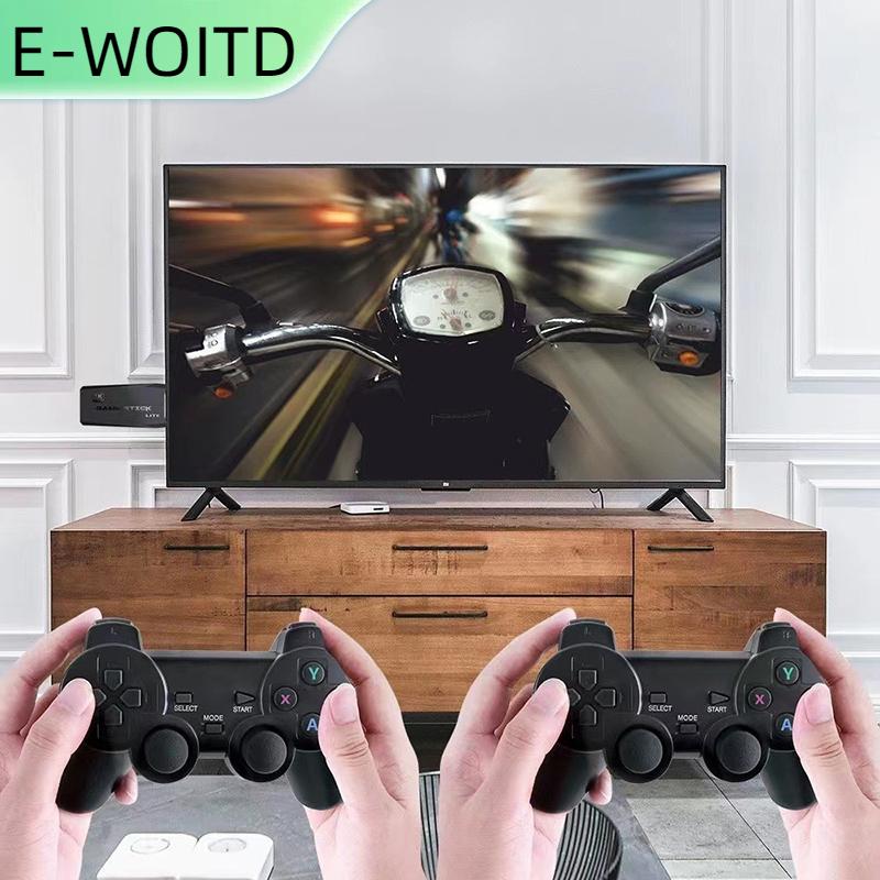 【E-WOITD】 เกมคอนโซลวิดีโอเกมไร้สายแบบคู่2.4G สติ๊กเกม10000 4K เกมย้อนยุค64GB สำหรับ PS1 GBA Boy ของขวัญวันคริสต์มาส ราคา 481 บาท*ส่งฟรี