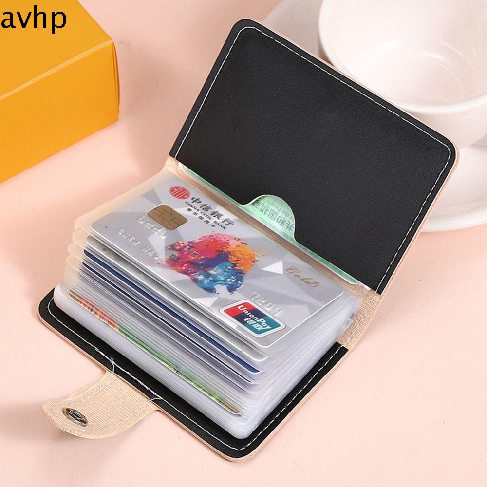 AVHP Phụ nữ Thời trang Dễ thương Nhiều túi đựng thẻ In Kẹp tiền Khe cắm nhiều thẻ In Da PU Túi đựng thẻ nữ Ví nữ Kẹp thẻ tín dụng Hộp đựng thẻ Organ