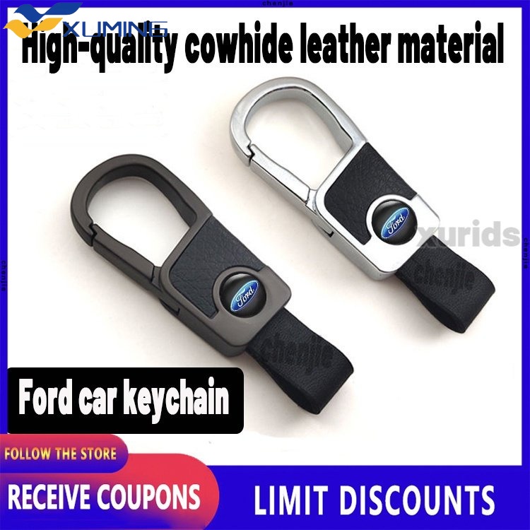 Xuming High-quality Cowhide Leather Car Keychain Fashion Metal Key Holder