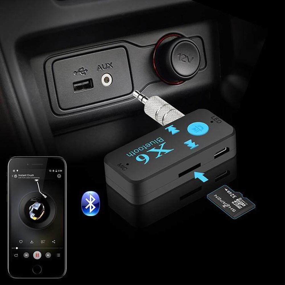Bộ thu âm thanh xe hơi Bluetooth Bluetooth không dây - Bộ chuyển đổi âm nhạc 3,5 mm có Mic