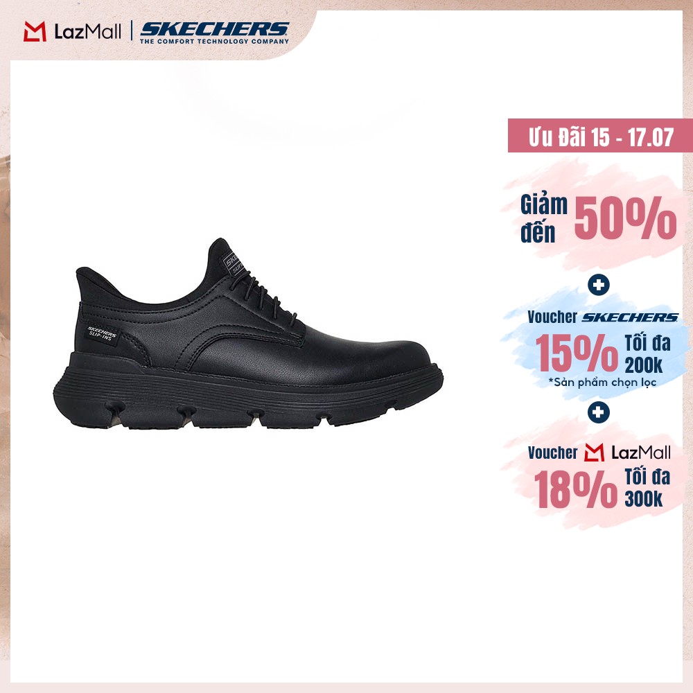 [Chỉ 15-17.07 - Voucher Skechers 18% + Voucher 18%] Giày Thể Thao Nam Skechers Slip-ins Work Garza Bảo Hộ Lao Động - 200310-BLK Air-Cooled Memory Foam