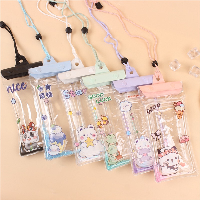 ซองใช้สำหรับกันน้ำลายการ์ตูน น่ารัก มือถือ คล้องคอ ทัชสกรีนได้ ดำน้ำ สงกรานต์ XLN497 ราคา  37 บาท*ส่งฟรี