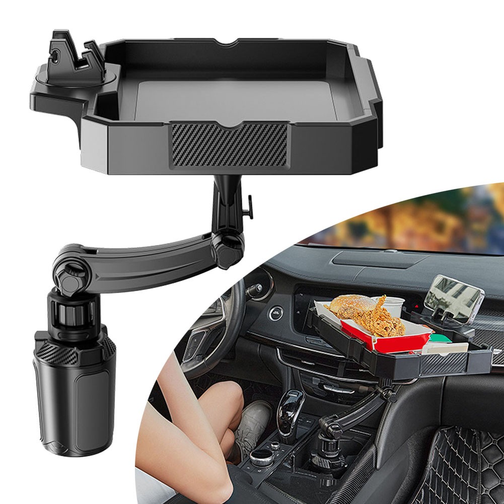 【Eelhoe】 khay xe tiết kiệm không gian cho đồ uống đồ ăn nhẹ với tính năng độ xoay 360 [phát hành sản phẩm mới] [hàng tồn kho Lớn]