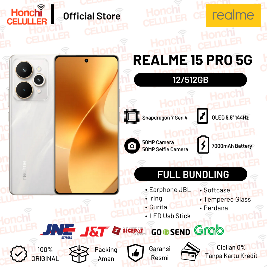 Realme 15 Pro 5G 12/512GB | 50MP Sony AI Camera | Qualcomm Snapdragon 7 Gen 4 | 5G Signal | AI Glare Remover | AI MagicGlow 2.0 | AI Snap Mode | AI Multi-Tasker | AI Landscape+ Garansi Resmi realme Indonesia Giá 8,249,000 Đồng*Miễn phí vận chuyển
