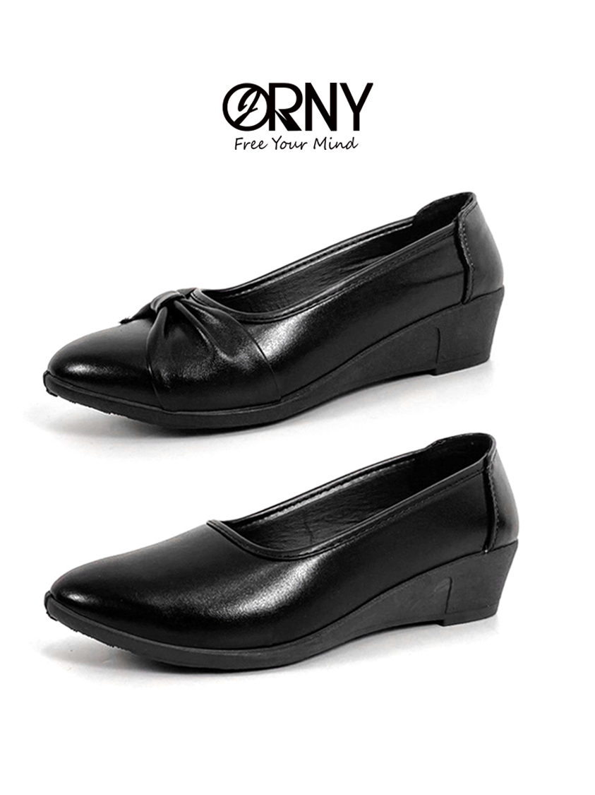 ORNY(ออร์นี่) ® 9667/9668 รองเท้าคัทชชูยาง ส้นสูง1.5 นิ้ว หัวแหลม ราคา 145 บาท*ส่งฟรี