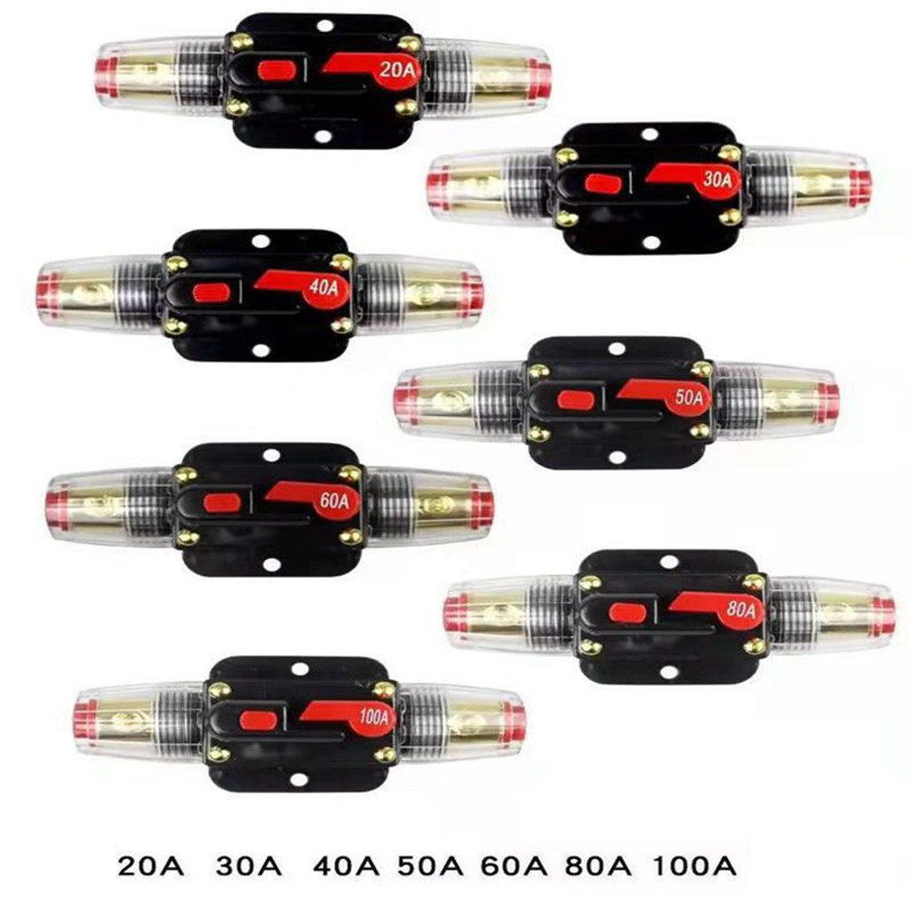Hozzby Tự Động Thiết Lập Lại Bộ Ngắt cầu chì nội tuyến Cho 12V 24V DC Hệ Thống Với Các Phụ Kiện [Hàng Có Sẵn]