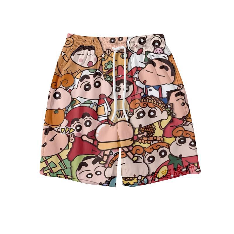 ASRV quần short nam quần đùi Quần short nam-Bút chì màu hoạt hình quần soóc mới bé rộng mùa hè thường ngày nhà quần ngủ quần đi biển đi biển
