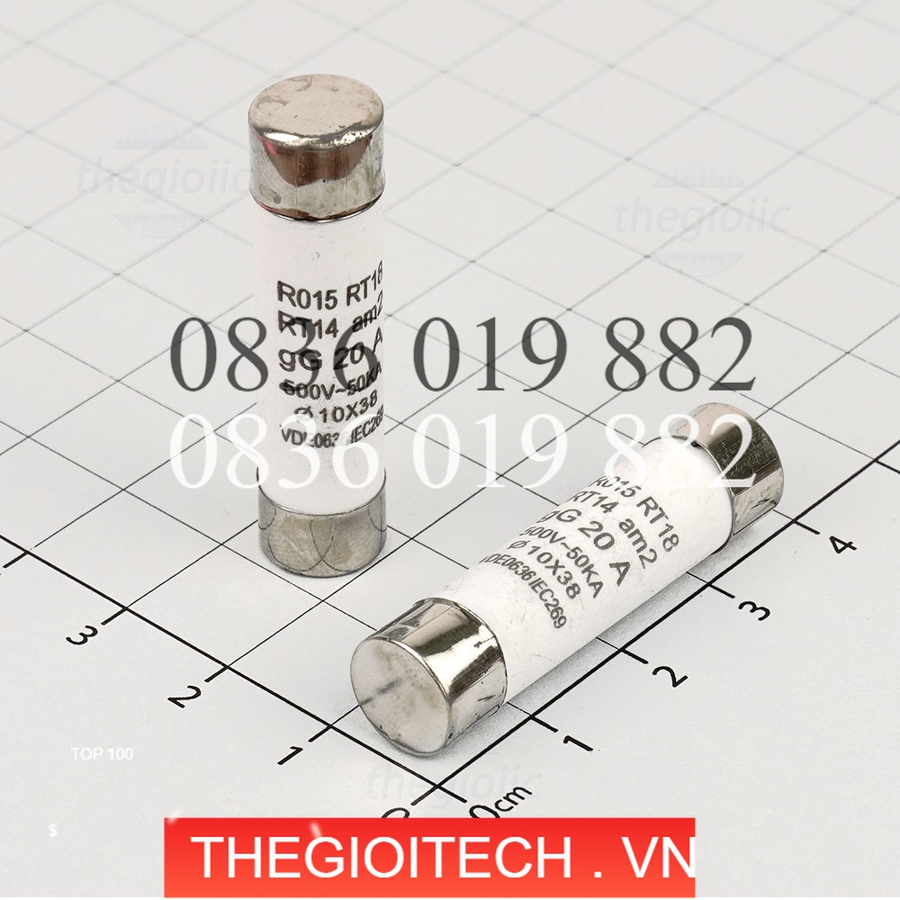 Cầu Chì Sứ 10x38mm 500V - Đế cầu chì- 1 cái