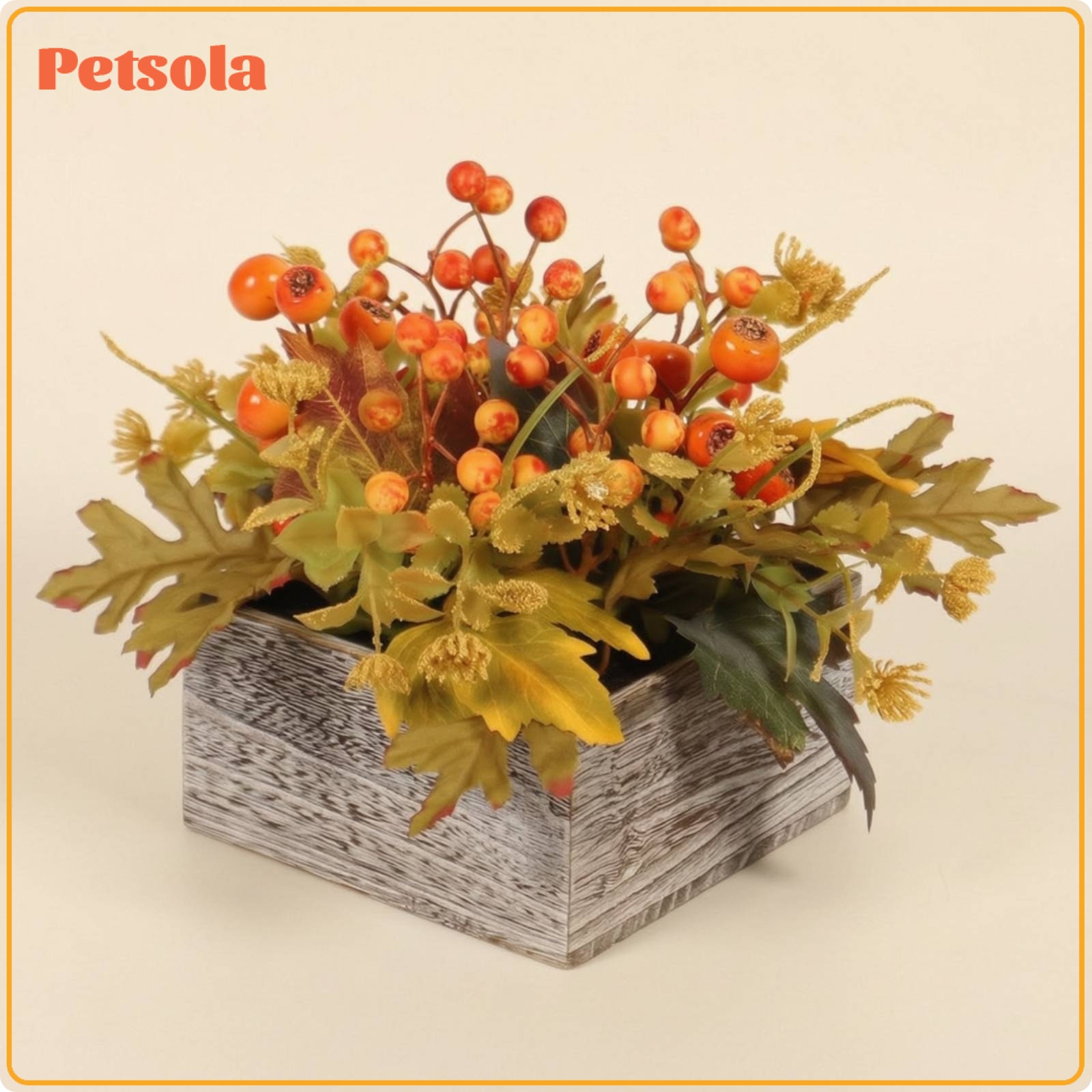 petsola Weathered Flower Centerpiece with Wooden Box Easy Care Artificial Flower Centerpiece Low Maintenance Table Decoration Lifelike for Thanksgiving ราคา 2,678 บาท*ส่งฟรี