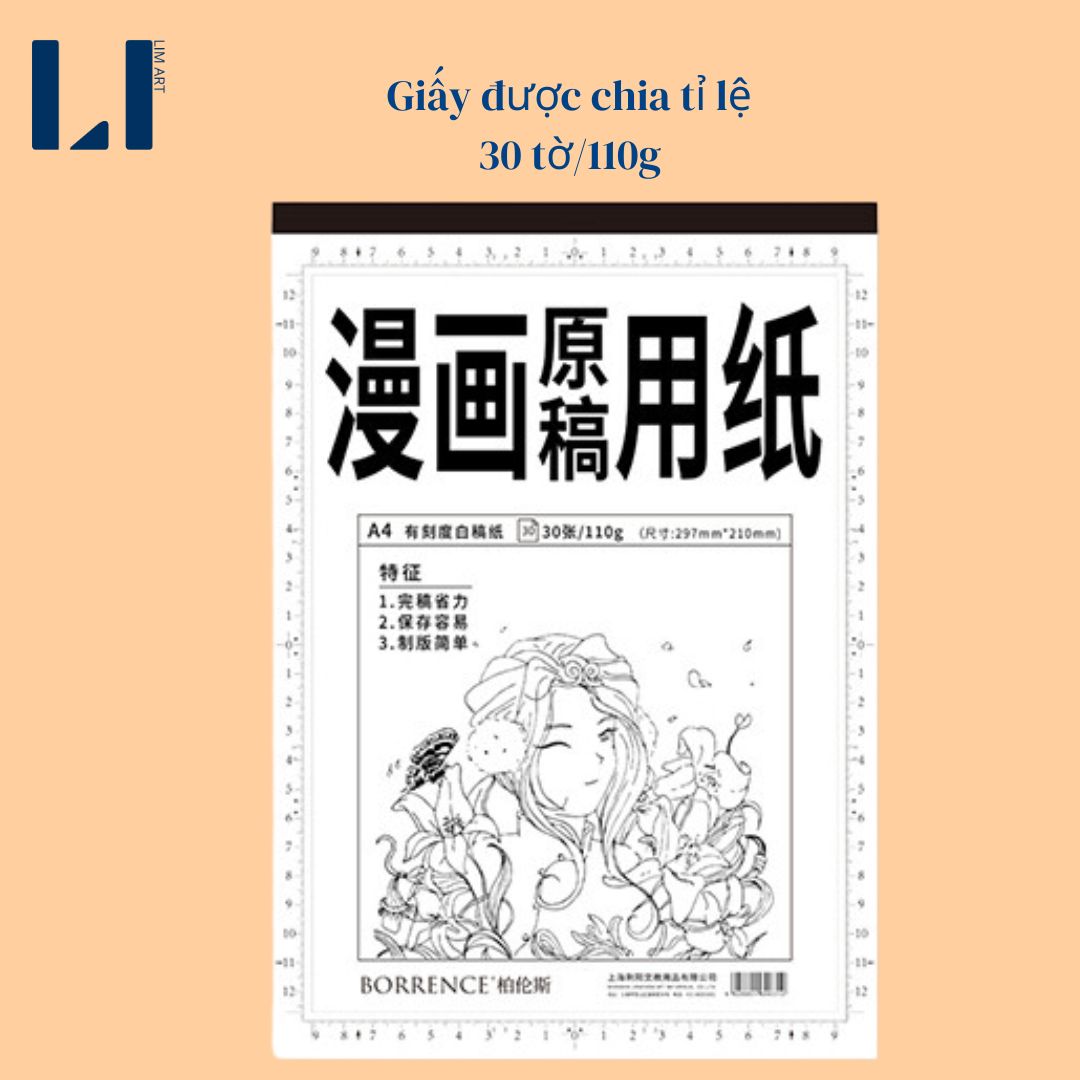 Tập 30 tờ giấy vẽ truyện tranh anime manga comic có tỷ lệ 110gsm