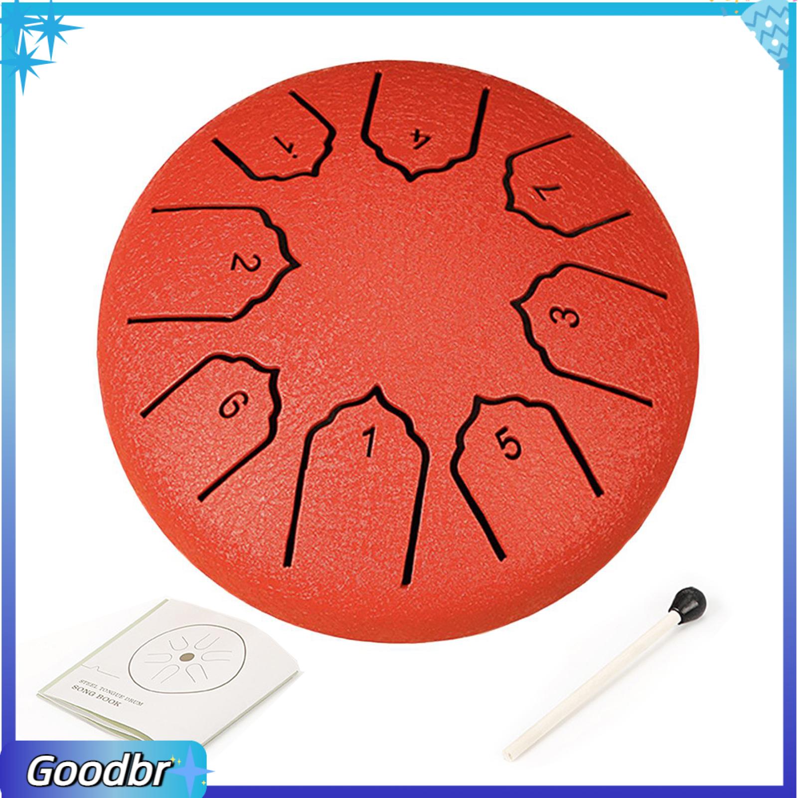 Goodbro Chất Lượng Cao trống kim loại kim loại bền trống kim loại 4 Inch Thép Lưỡi Trống Cho Thiền Định Và Âm Thanh Chữa Bệnh Handpan Trống Cho Yoga luân xa Mưa Chuông Nhạc Cụ