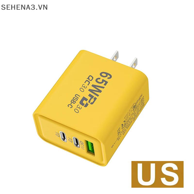 SEHVN 65W PD Charger Dual Type-c Single Usb Charging Is Suitable For Apple 15 Huawei Mobile Phone 5v