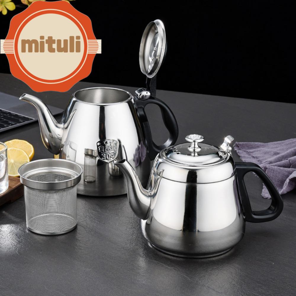 MITULI 1,2L/1,5L/2L Ấm trà bằng thép không gỉ Có bộ lọc Trọng lượng nhẹ Bếp Nước Đun nóng Dễ dàng mang theo Ấm đun nước Nhà