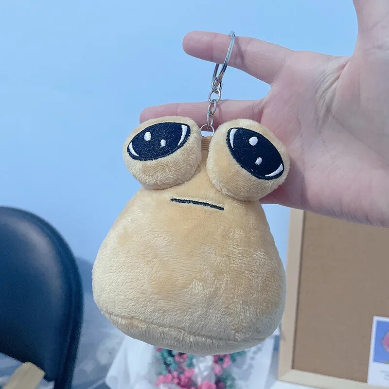 10cm Hot Game My Pet Alien Pou Plush Keychain Furdiburb Emotion Alien Plushie Stuffed Animal Pou Dol