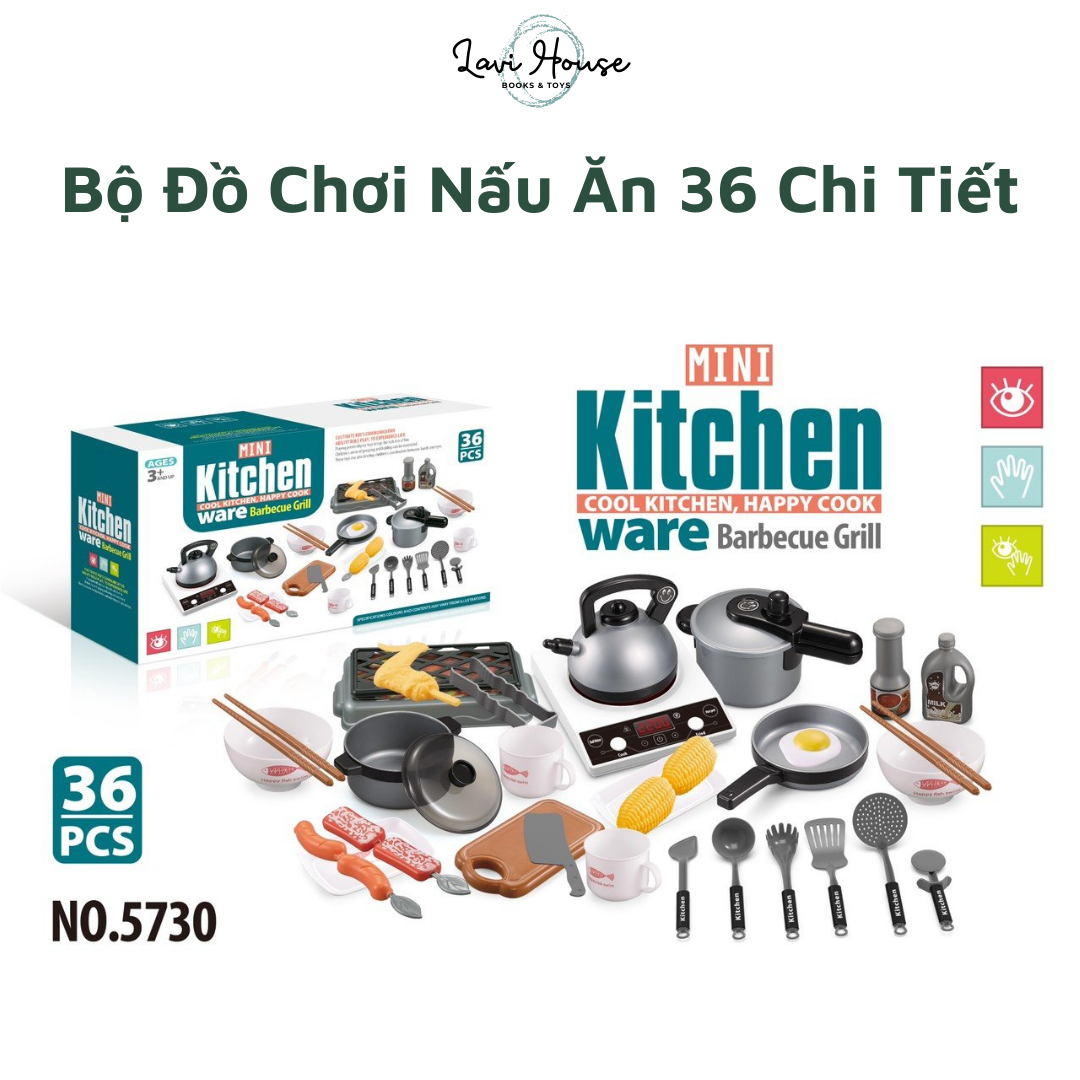 Bộ Đồ Chơi Nấu Ăn Nhà Bếp Mini KitChen 36 Chi Tiết Chất Liệu Nhựa ABS An