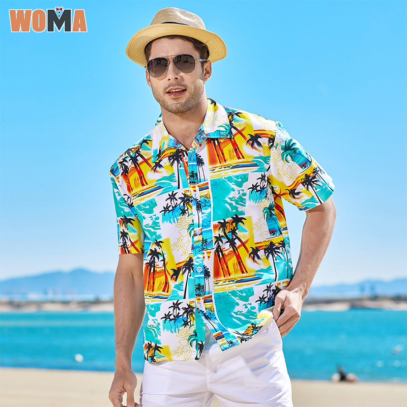 WOMA Men's round neck slim fit waffle fabric short sleeve T-shirt Thin breathable bottoming short sleeves ราคา 186 บาท*ส่งฟรี