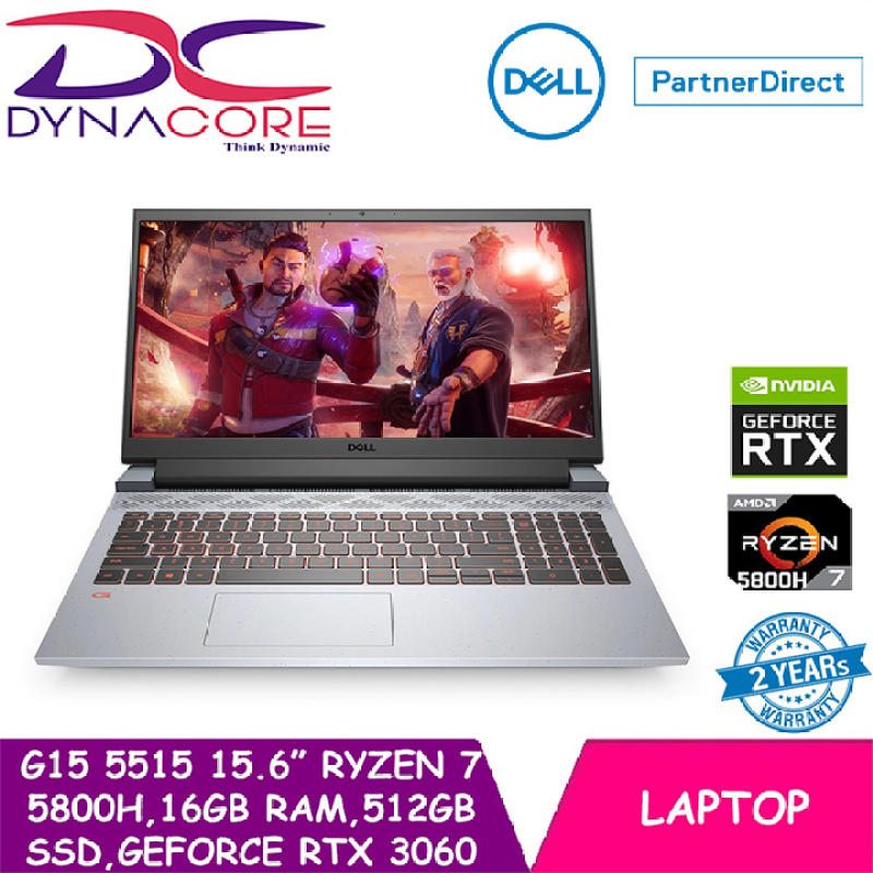 DYNACORE - Dell G15 5515 Ryzen Edition Phantom Grey with speckles (Ryzen 7 5800H | 16GB RAM | 512GB SSD | NVIDIA GEFORCE RTX 3060 | 15.6 FHD 165Hz | WIN 10 HOME) 2 YEARS WARRANTY by DELL