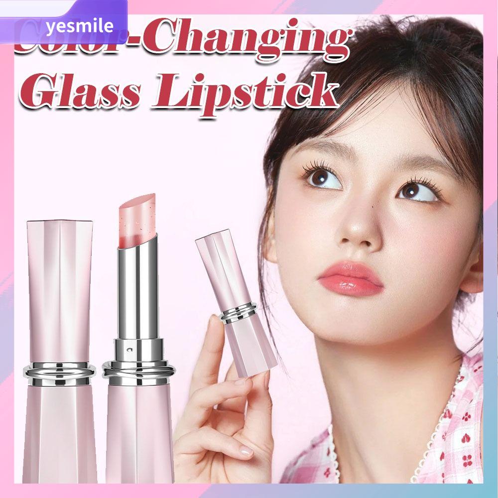 YESMILE Dưỡng ẩm lâu dài Son môi thủy tinh Chắc chắn Thay đổi màu sắc Son dưỡng môi Quà tặng Mỹ phẩm chăm sóc môi