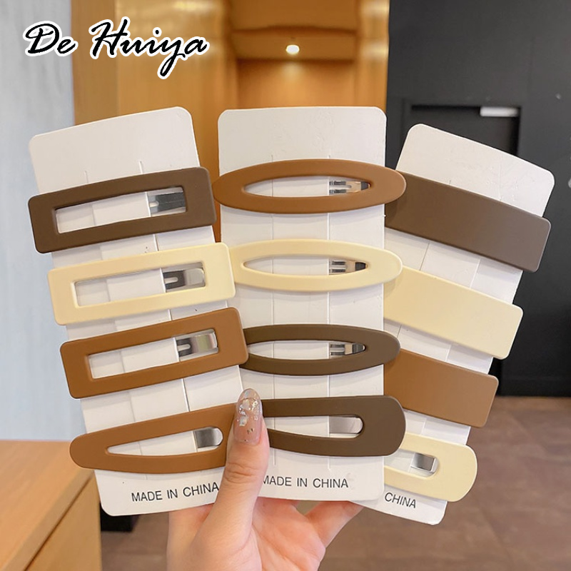 DEHUIYA กิ๊บติดผมสีกาแฟนมลายเรขาคณิตแฟชั่น ราคา 12 บาท*ส่งฟรี