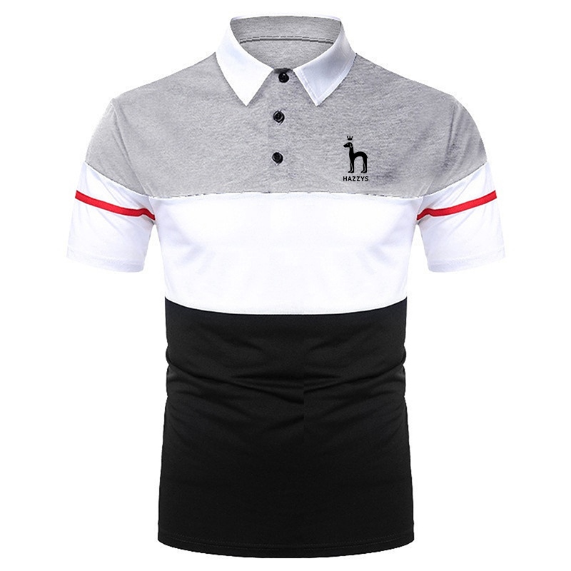 Polo Áo Sơ Mi Cho Nam Giới hazzys Mùa Hè cho Nam Ngắn Tay Áo polo Sang Trọng Lỏng Ve Áo Kinh Doanh G
