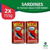 Mega Sardines In Tomato Sauce W/ Chili Added 155G By 2'S