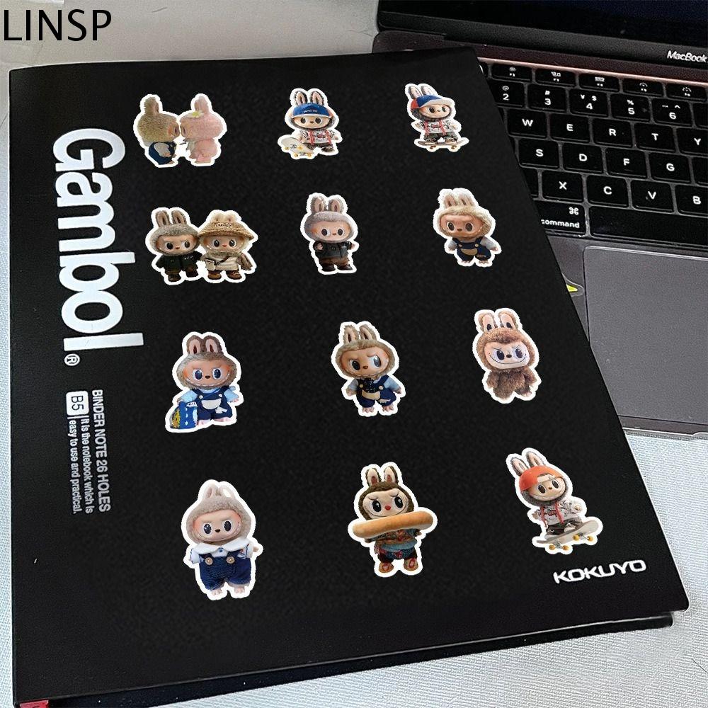 LINSP Hài Hước Nhãn dán labubu dễ thương Thời trang Dễ thương Miếng dán zimomo hoạt hình Đồ chơi Tự làm Miếng dán thời gian sáng tạo Bé gái