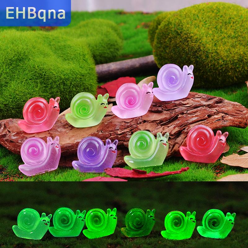 [COD] EHBqna SPORTS 10ชิ้นเรืองแสงขนาดเล็กหอยทากมอสตกแต่งภูมิทัศน์ขนาดเล็กเรืองแสงในที่มืดหอยทากเรซิ่นนางฟ้าเครื่องประดับสวน ราคา 33 บาท*ส่งฟรี