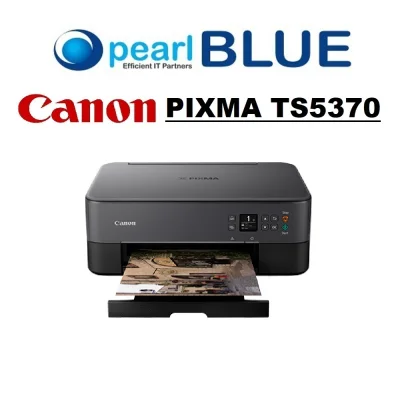 Canon PIXMA TS5370 Compact Wireless Photo All-In-One with 1.44 OLED - Available in Black, Millennial Pink and Brilliant Green