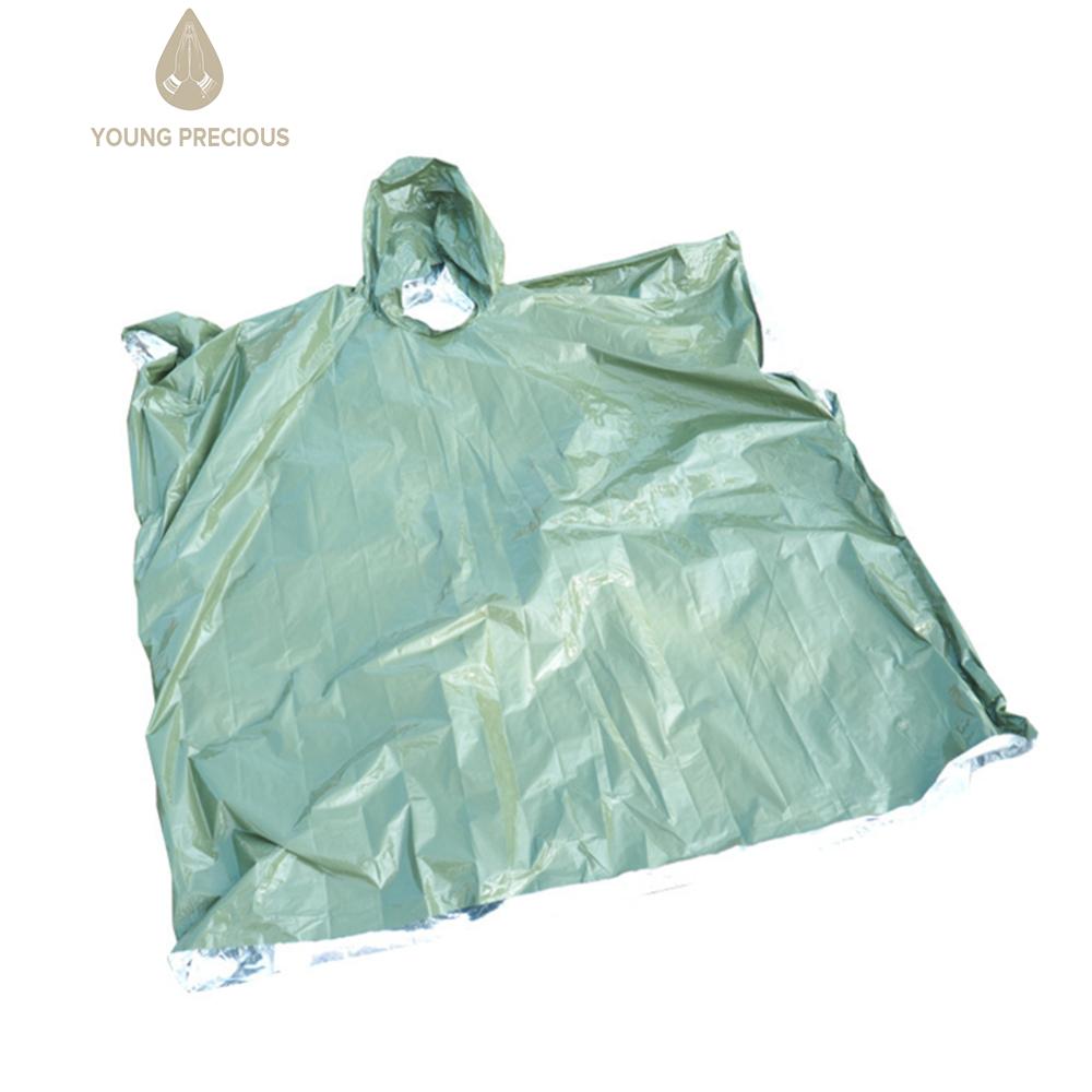 Áo mưa chui đầu màng nhôm Áo Mưa Không Thấm Nước Phản Quang Windproof Coldproof Multifuction Ngoài Trời dụng cụ sinh tồn Cho Bộ đồ cứu thương đạp xe đường dài