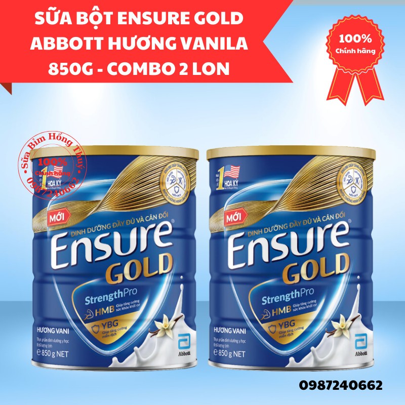 Combo 2 lon Ensure Gold 850g