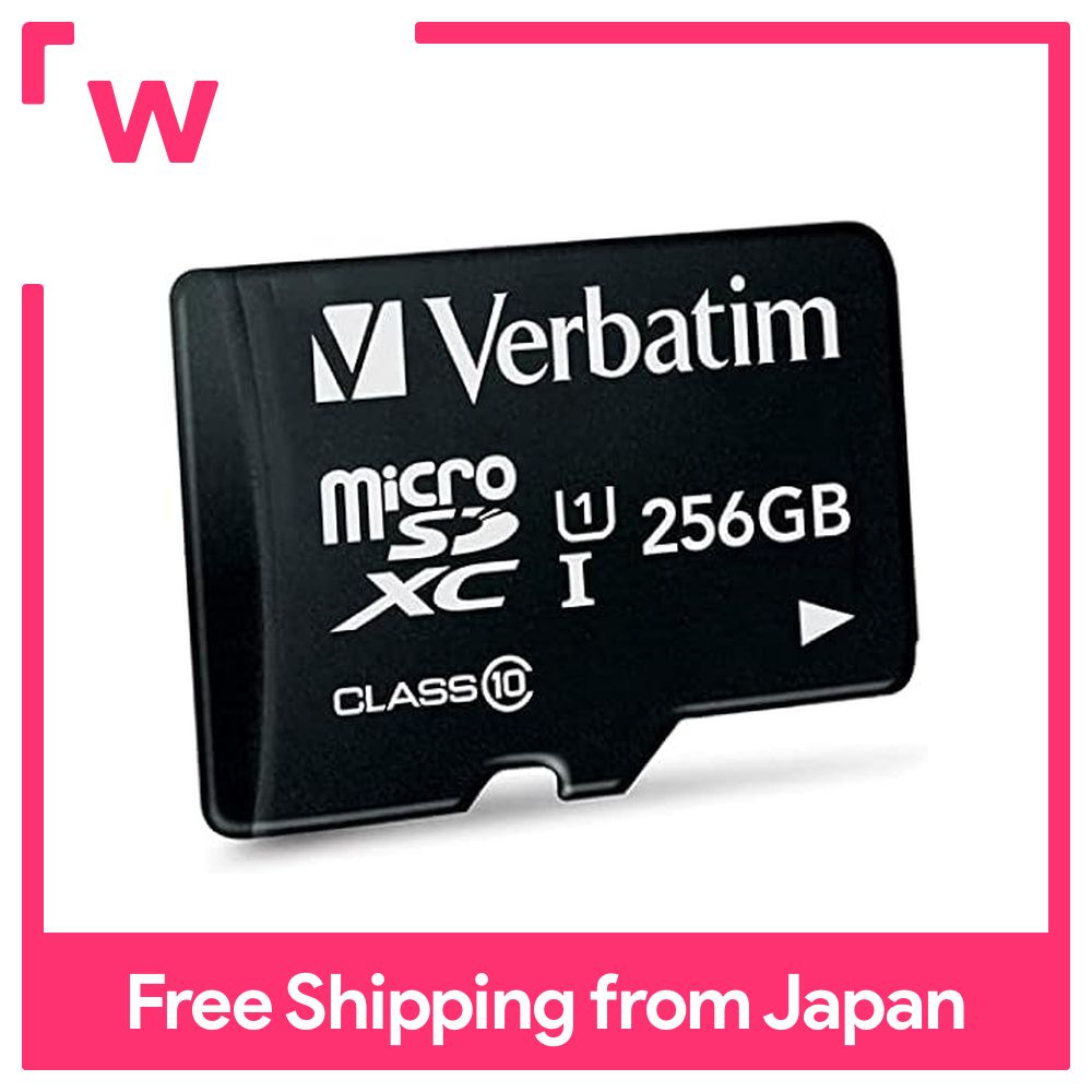 VERBATIM MicroSD 256GB lên đến 90 MB/giây UHS-1 U1 Class10 được hỗ trợ tại Nhật Bản bởi thiết bị dữ liệu I-O mxcn256gjvz5 để lưu trữ ảnh và video trên điện thoại thông minh và máy tính bảng