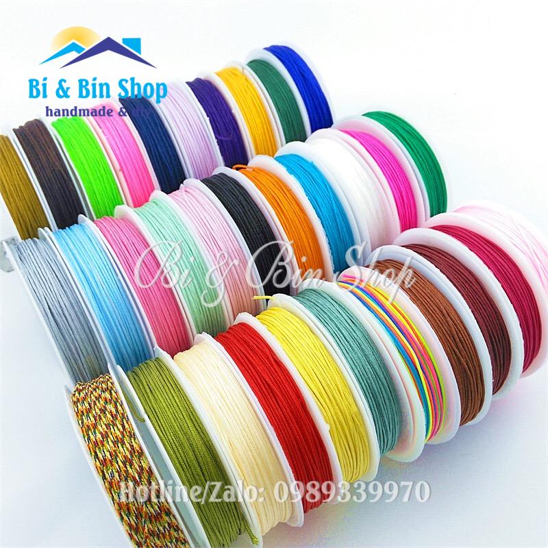 Cuộn 15m dây dù làm vòng tay, làm trang sức handmade, thắt vòng ngọc bích