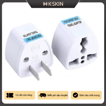 K·SKIN Bộ Chuyển Đổi Phích Cắm Điện 3 Chấu Thông Dụng Bộ Chuyển Đổi Phích Cắm Du Lịch Úc New Zealand 3 Chấu(1 PC)