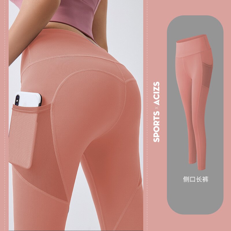 Women's Pants with Pockets Capri Pants Nine-point Leggings Sports Girls Fitness Pants Belly Control Jogging Leggings Women's Fitness Pants - 5