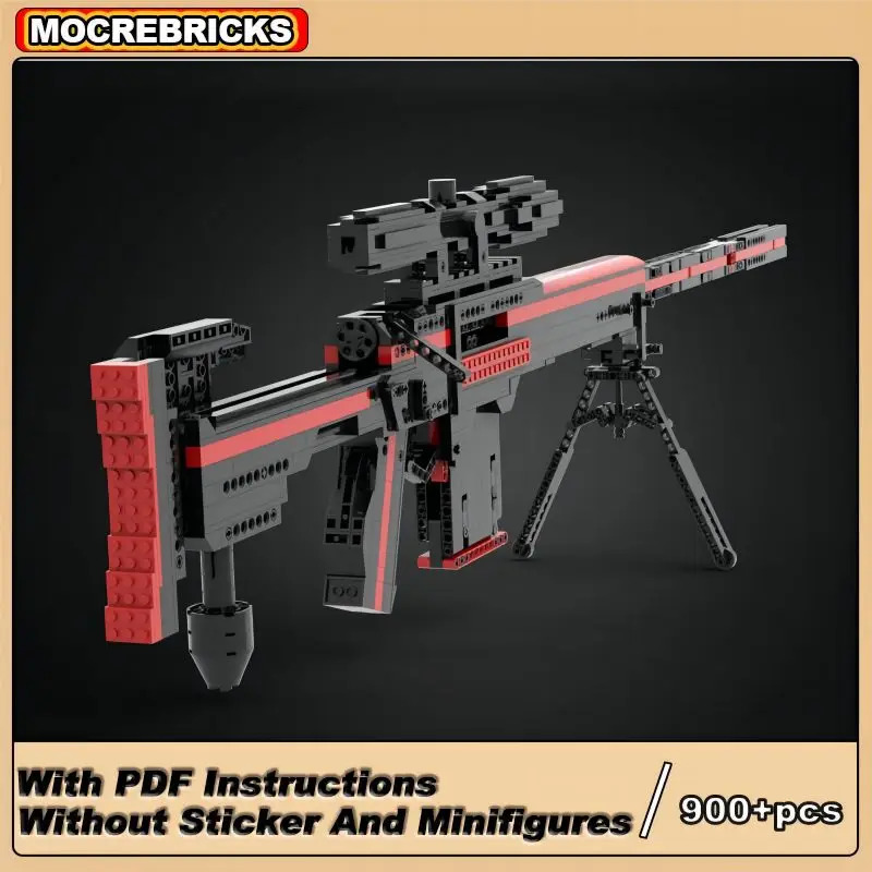 Súng bắn súng DL-Q33 Súng bắn tỉa độ khó cao Vũ khí quân sự công nghệ cao MOC Bộ đồ chơi khối cho tr