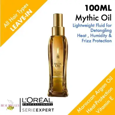 L’Oreal Professional Mythic Oil Huile Originale 100ml - Lightweight Argan Oil • Detangling • Add Radiance • Heat Protection Blow Dry • Humidity & Frizz Protection (L’Oréal LOreal)
