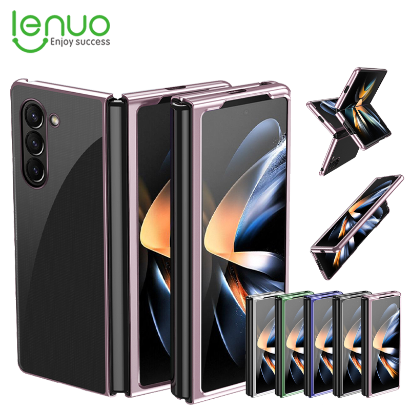 Lenuo thích hợp cho Samsung Galaxy Z fold6 fold5 fold4 fold3 fold2 Ốp điện thoại di động chia mạ điệ