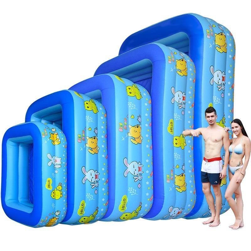Bể Bơi, Phao Bơi 1m1 - 1m3 - 1m5 - 1m8 - 2m1 Bể Dày 2 Lớp Có Đáy Chống Trơn Trượt Siêu An Toàn Cho B