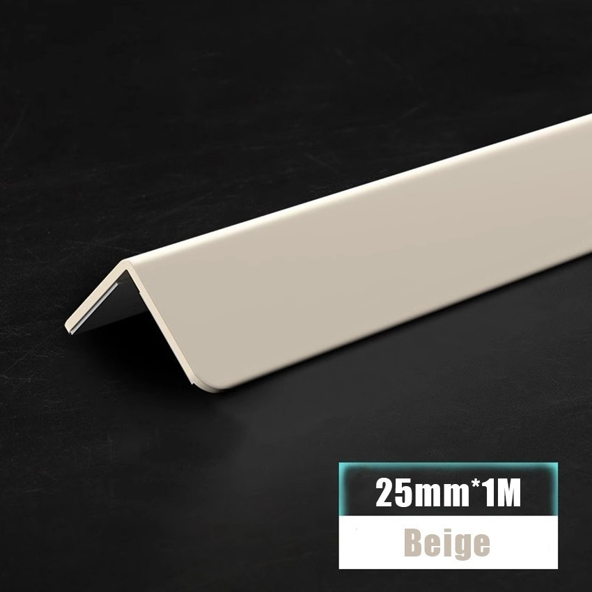 SUERTE 1M PVC Corner Protection Bar Bumper Strip Self-adhesive Furniture Right Angle Edge Wrapping